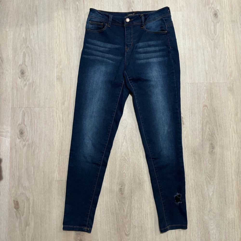 cavalini dark blue wash denim jeans pants bottom